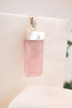 Load image into Gallery viewer, 925 Sterling Silver Rose Quartz Pendant, Delross Design Jewellers, Brisbane Jewellers, Custom Brisbane Jewellers, Brisbane Jewellery Repairs, Chermside West Jewellers