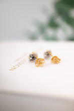Load image into Gallery viewer, Vintage 9ct Yellow & White Gold Spinel Stud Earrings,  Delross Design Jewellers, Brisbane Jewellers, Custom Brisbane Jewellers, Brisbane Jewellery Repairs, Chermside West Jewellers