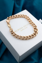 Load image into Gallery viewer, 9ct Rose Gold Curb Link Hollow Bracelet, Delross Design Jewellers, Brisbane Jewellers, Custom Brisbane Jewellers, Brisbane Jewellery Repairs, Chermside West Jewellers