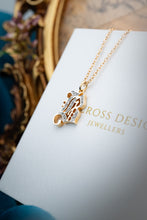 Load image into Gallery viewer, 14ct Gold Diamond 'B' Pendant,  Delross Design Jewellers, Brisbane Jewellers, Custom Brisbane Jewellers, Brisbane Jewellery Repairs, Chermside West Jewellers