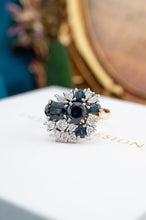 Load image into Gallery viewer, 9ct Yellow & White Gold Sapphire & Diamond 1.00ct TDW Ring,  Delross Design Jewellers, Brisbane Jewellers, Custom Brisbane Jewellers, Brisbane Jewellery Repairs, Chermside West Jewellers