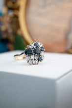 Load image into Gallery viewer, 9ct Yellow & White Gold Sapphire & Diamond 1.00ct TDW Ring,  Delross Design Jewellers, Brisbane Jewellers, Custom Brisbane Jewellers, Brisbane Jewellery Repairs, Chermside West Jewellers