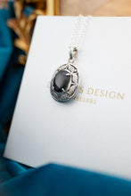 Load image into Gallery viewer, 925 Sterling Silver Black Star Sapphire Pendant, Delross Design Jewellers, Brisbane Jewellers, Custom Brisbane Jewellers, Brisbane Jewellery Repairs, Chermside West Jewellers