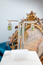 Load image into Gallery viewer, 9ct Gold Peridot & Diamond Stud Earrings,  Delross Design Jewellers, Brisbane Jewellers, Custom Brisbane Jewellers, Brisbane Jewellery Repairs, Chermside West Jewellers