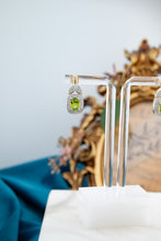Load image into Gallery viewer, 9ct Gold Peridot & Diamond Stud Earrings,  Delross Design Jewellers, Brisbane Jewellers, Custom Brisbane Jewellers, Brisbane Jewellery Repairs, Chermside West Jewellers