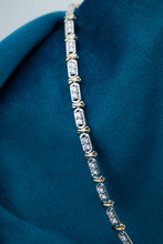 Load image into Gallery viewer, 925 Sterling Silver & Gold Plated Cubic Zirconia Necklace, Delross Design Jewellers, Brisbane Jewellers, Custom Brisbane Jewellers, Brisbane Jewellery Repairs, Chermside West Jewellers