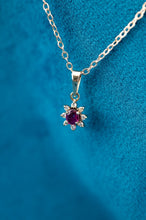 Load image into Gallery viewer, Vintage 9ct Yellow Gold Ruby & Diamond 0.12ct TDW Pendant, Delross Design Jewellers, Brisbane Jewellers, Custom Brisbane Jewellers, Brisbane Jewellery Repairs, Chermside West Jewellers