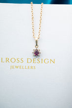 Load image into Gallery viewer, Vintage 9ct Yellow Gold Ruby & Diamond 0.12ct TDW Pendant, Delross Design Jewellers, Brisbane Jewellers, Custom Brisbane Jewellers, Brisbane Jewellery Repairs, Chermside West Jewellers