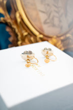 Load image into Gallery viewer, Antique 9ct Two Tone Gold Pearl Earrings, Delross Design Jewellers, Brisbane Jewellers, Custom Brisbane Jewellers, Brisbane Jewellery Repairs, Chermside West Jewellers