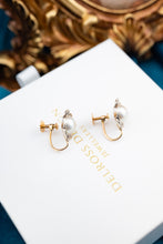 Load image into Gallery viewer, Antique 9ct Two Tone Gold Pearl Earrings, Delross Design Jewellers, Brisbane Jewellers, Custom Brisbane Jewellers, Brisbane Jewellery Repairs, Chermside West Jewellers