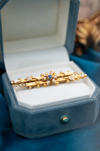 Load image into Gallery viewer, Antique 14ct Gold Sapphire & Pearl Brooch,  Delross Design Jewellers, Brisbane Jewellers, Custom Brisbane Jewellers, Brisbane Jewellery Repairs, Chermside West Jewellers