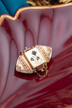 Load image into Gallery viewer, Antique 14ct Two Tone Gold Sapphire & Diamonds Brooch Locket, Delross Design Jewellers, Brisbane Jewellers, Custom Brisbane Jewellers, Brisbane Jewellery Repairs, Chermside West Jewellers