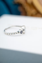 Load image into Gallery viewer, 925 Sterling Silver Moonstone & Tanzanite Ring, Delross Design Jewellers, Brisbane Jewellers, Custom Brisbane Jewellers, Brisbane Jewellery Repairs, Chermside West Jewellers