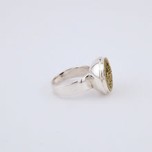 Load image into Gallery viewer, Antique Handmade Sterling Silver French Gilded Button Ring, Delross Design Jeweller, Brisbane Jeweller, Chermside Jeweller, Custom Jewellery