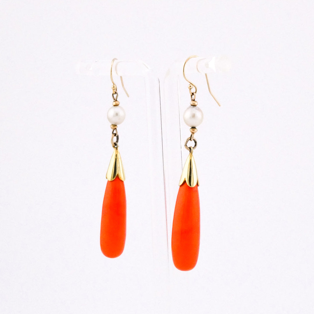 Ladies' Foldover Earrings - Coral main image 1