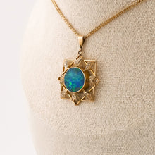Load image into Gallery viewer, 9ct Gold Opal Doublet Pendant, Delross Design Jeweller, Brisbane Jeweller, Chermside Jeweller, Custom Jewellery