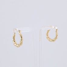 Load image into Gallery viewer, Vintage 9ct Gold Bamboo Hoop Earrings, Delross Design Jewellers