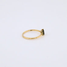 Load image into Gallery viewer, Gold Vermeil Moldvite Silver Ring, Delross Design Jewellers, Brisbane Jeweller