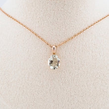 Load image into Gallery viewer, Rose Gold Vermeil Silver Prasiolite Pendant,  Delross Design Jeweller, Brisbane Jeweller, Chermside Jeweller, Custom Jewellery