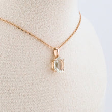 Load image into Gallery viewer, Rose Gold Vermeil Silver Prasiolite Pendant,  Delross Design Jeweller, Brisbane Jeweller, Chermside Jeweller, Custom Jewellery