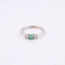 Load image into Gallery viewer, 18ct Gold Emerald and Diamond Ring
