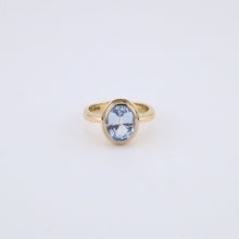 Load image into Gallery viewer, 18ct Gold Handmade Swiss 3.75ct Blue Topaz Ring, Delross Design Jewellers, Brisbane Jewellers, Australia