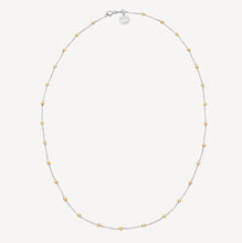 Load image into Gallery viewer, Sterling Silver & 14ct Gold Plated Beaded Chain Necklace
