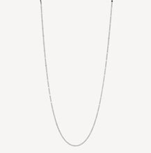 Load image into Gallery viewer, Sterling Silver Curb & Mirror Link Chain Necklace