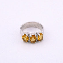 Load image into Gallery viewer, 925 Sterling Silver Citrine Ring