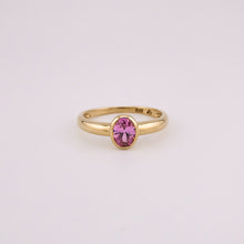 Load image into Gallery viewer, 9ct Gold Pink Oval Cubic Zirconia Ring, Delross Design Jeweller, Brisbane Jeweller, Chermside Jeweller, Custom Jewellery