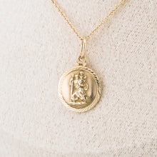 Load image into Gallery viewer,  9ct Gold Vintage Saint Christopher Pendant Circa 1930-1940, Delross Design Jeweller, Brisbane Jeweller, Chermside Jeweller, Custom Jewellery