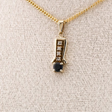 Load image into Gallery viewer, 9ct Gold Sapphire & Diamond Pendant, Delross Design Jeweller, Brisbane Jeweller, Chermside Jeweller, Custom Jewellery