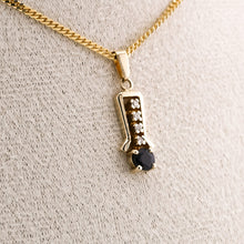 Load image into Gallery viewer, 9ct Gold Sapphire & Diamond Pendant, Delross Design Jeweller, Brisbane Jeweller, Chermside Jeweller, Custom Jewellery