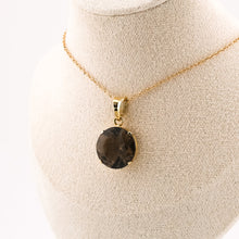 Load image into Gallery viewer, 9ct Gold Round Smokey Quartz Pendant,  Delross Design Jeweller, Brisbane Jeweller, Chermside Jeweller, Custom Jewellery 