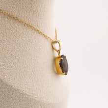Load image into Gallery viewer, 9ct Gold Round Smokey Quartz Pendant,  Delross Design Jeweller, Brisbane Jeweller, Chermside Jeweller, Custom Jewellery