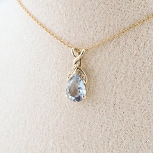 Load image into Gallery viewer, 9ct Gold Topaz & Diamond Pendant, Delross Design Jeweller, Brisbane Jeweller, Chermside Jeweller, Custom Jewellery