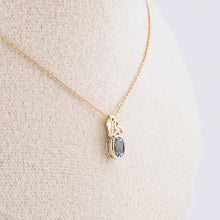 Load image into Gallery viewer, 9ct Gold Swiss Blue Topaz Celtic Pendant, Delross Design Jeweller, Brisbane Jeweller, Chermside Jeweller, Custom Jewellery