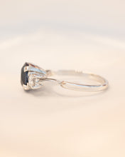 Load image into Gallery viewer, 14ct White Gold Blue Spinel &amp; Diamond Ring