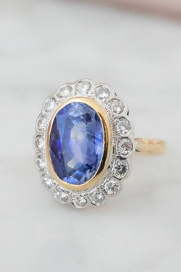 Delross Design Jewellers Ceylonese Type & Diamond Vintage Ring