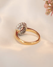 Load image into Gallery viewer, 18ct Yellow Gold &amp; Platinum Malaia Garnet &amp; Diamond Ring