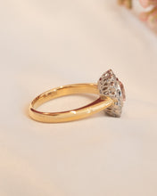 Load image into Gallery viewer, 18ct Yellow Gold &amp; Platinum Malaia Garnet &amp; Diamond Ring