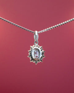 Platinum Natural Alexandrite & Diamond Pendant Delross Design Jewellers