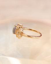 Load image into Gallery viewer, 9ct Yellow Gold Solid White Crystal Australian Opal &amp; Diamond Ring