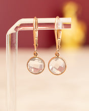 Load image into Gallery viewer, 9ct Rose Gold Rose Quartz Gemstone Earrings