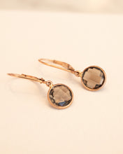 Load image into Gallery viewer, 9ct Rose Gold Smokey Quartz Earrings