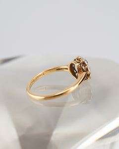 Antique Daisy Ring Old European Cut Diamonds Flower Ring Delross Design Jewellers 18ct Gold