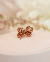 Load image into Gallery viewer, 9ct Rose Gold Morganite &amp; Diamond Stud Earrings