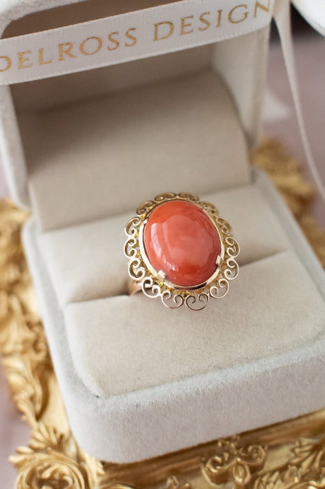 Delross Design Jeweller, Brisbane Jeweller, Chermside Jeweller, Custom Jewellery, Yellow Gold, Coral