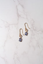 Load image into Gallery viewer, 14ct Gold Tanzanite Diamond Drop Earrings
