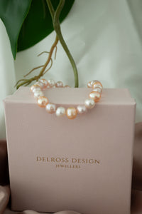 Freshwater Multi-Coloured Pearl Bracelet, Delross Design Jeweller, Brisbane Jeweller, Chermside Jeweller, Custom Jewellery 